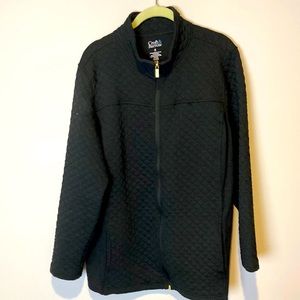 Black quilted jacket